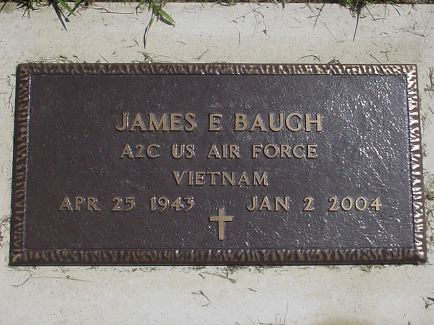 Jim's gravesite military marker (Roberts)