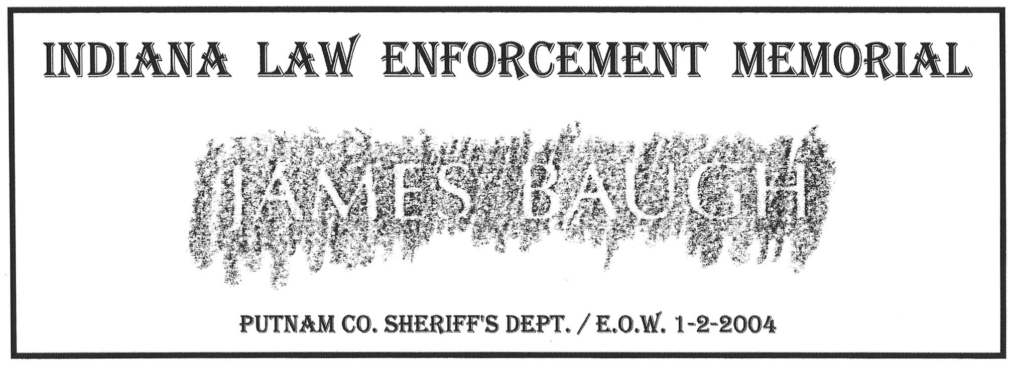 This is a memorial wall impression rub from the memorial. A blank form is available in the downloads section to create your own version.