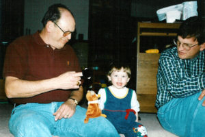 With great-niece, Emily.