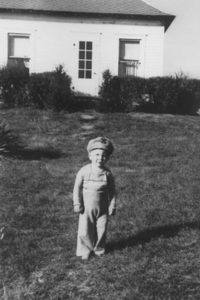 Jim at the Pritchard farm house.