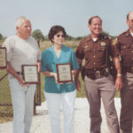With Jack & Shirley Dalton, contributors, at the James Baugh Memorial Pistol Range.